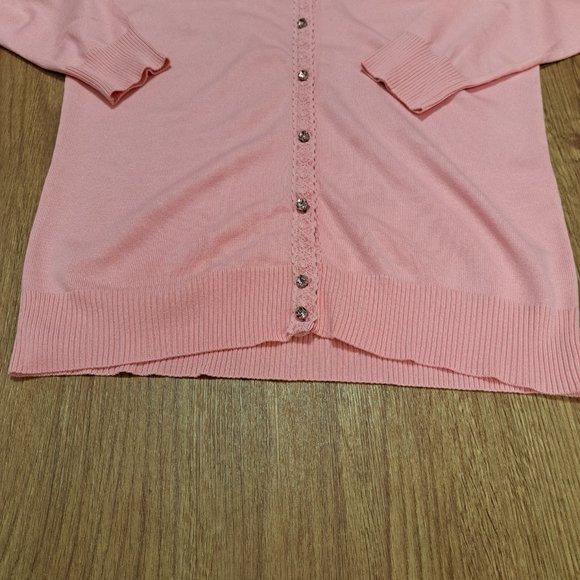 Harold Pink Silk Blend Misses Sweater - Size Medium NWT - Picture 4 of 7